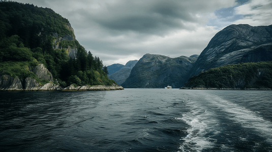 北方星象图摄影照片_美丽的自然挪威自然景观