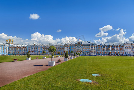 凯瑟琳宫，Tsarskoye Selo，俄罗斯