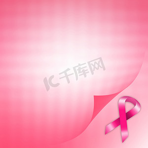 粉色丝带海报摄影照片_预防乳腺癌