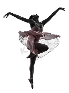 女人芭蕾舞演员芭蕾舞演员跳舞剪影