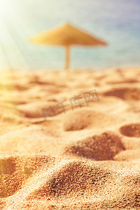 夏季沙滩-旅游、海景、假期和暑假概念