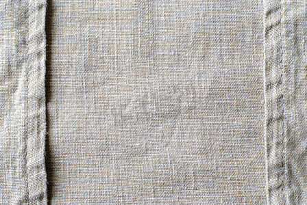 天然亚麻纺织品的缝合接缝或边缘