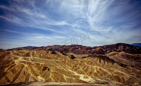 天气炎热摄影照片_Zabriskie 点，死亡谷，加利福尼亚州，美国