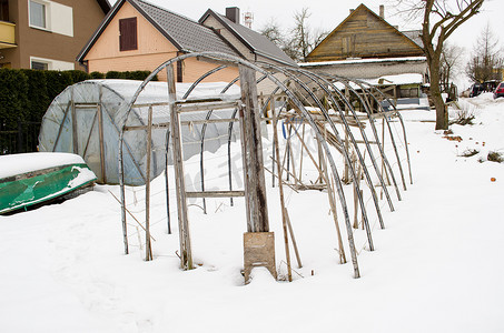 温室建设冬季花园雪