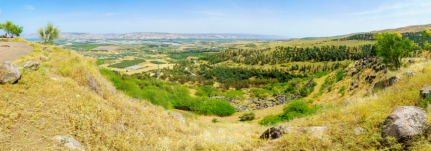 下约旦河流域的全景景观