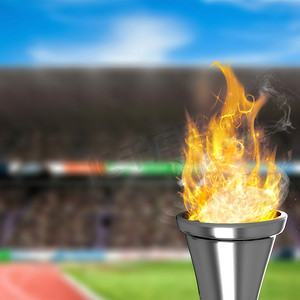 奥林匹克圣火的合成图像