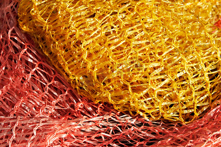 黄色和红色塑料网