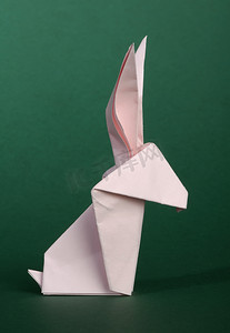 折纸粉色兔子