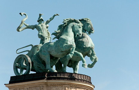 马扎尔人摄影照片_英雄广场 布达佩斯，匈牙利