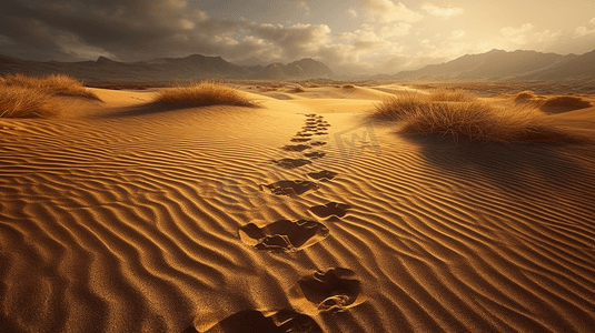 立体抽象摄影照片_沙漠之海