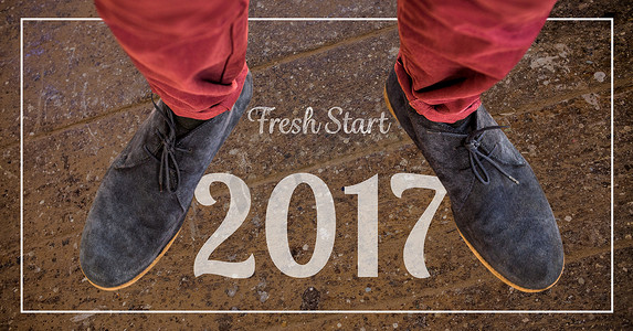 高帮摄影照片_2017年新年愿望反对麂皮高帮靴