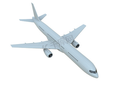白色航空货运服务中的商用客机