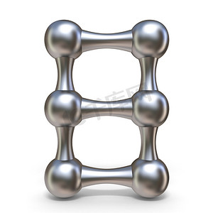 钢分子字体数字 8 八 3D