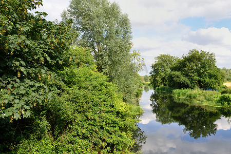 英国乡村运河场景