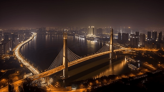 南京南京眼摄影照片_南京河西CBD商贸区南京眼与长江五桥夜景