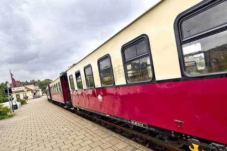 罗斯托克摄影照片_Molli Bahn，Molli 铁路，罗斯托克，德国