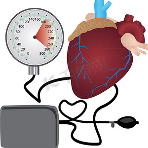 心脏血液摄影照片_血压测量心脏考试