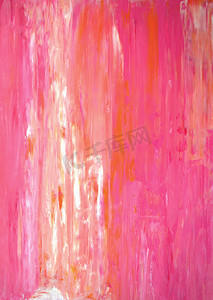 粉红色和橙色抽象艺术绘画