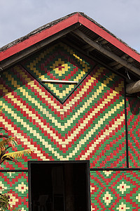 瓦努阿图色彩缤纷的小屋