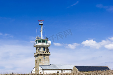 拥有现代设备的旧石灯塔，Cape Ra，（Pointe du