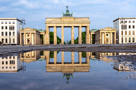 勃兰登堡门矢量图摄影照片_柏林著名的勃兰登堡门