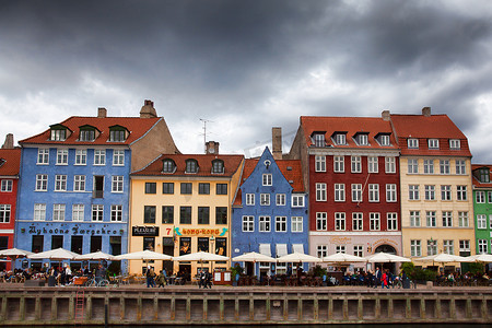 丹麦新港摄影照片_Nyhavn 或新港，哥本哈根，丹麦