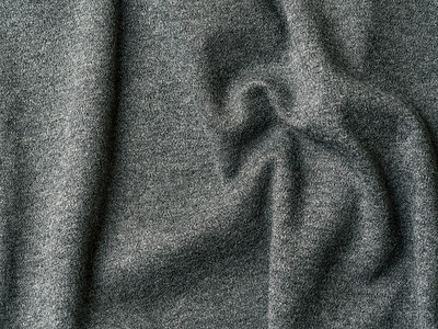 灰色棉质针织面料质地