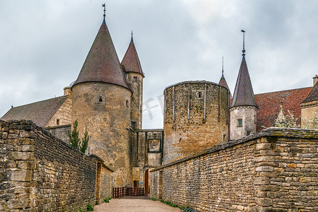 欧州旅行地标摄影照片_法国新堡城堡