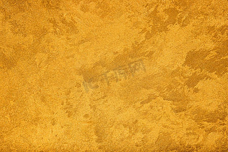 金色装饰石膏或混凝土的质地。