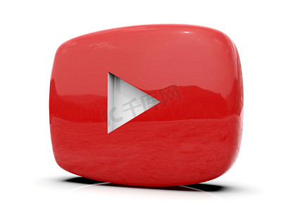 音乐符号插图摄影照片_Youtube 播放按钮标志视频图标徽标在线广播服务符号