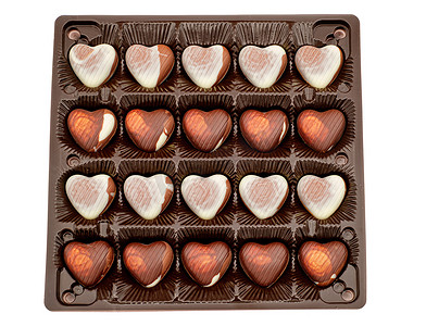 一盒心形巧克力糖