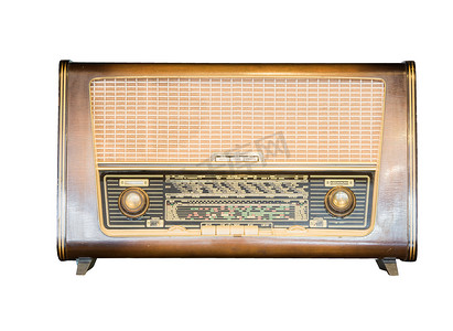 上个世纪的老收音机孤立