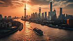 上海黄浦江两岸建筑风景