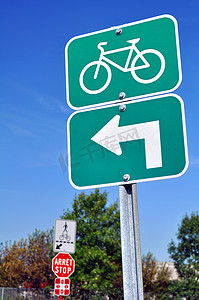 自行车左转标志
