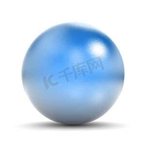 蓝色金属球体