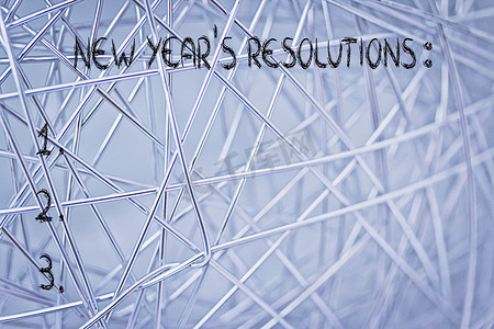 新年目标摄影照片_空的新年决议和目标清单