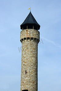 德国弗赖默斯海姆的瓦尔特堡城堡塔 der Wartburgturm bei Freimersheim, Deutschland