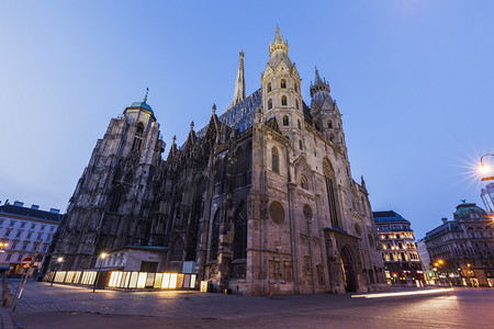 维也纳斯蒂芬广场上的圣斯蒂芬大教堂