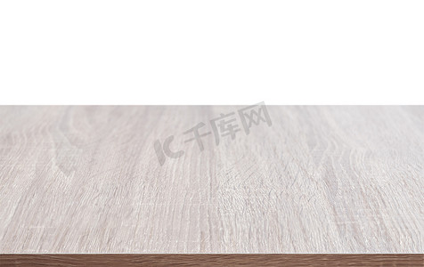 桌面由孤立的木头制成。