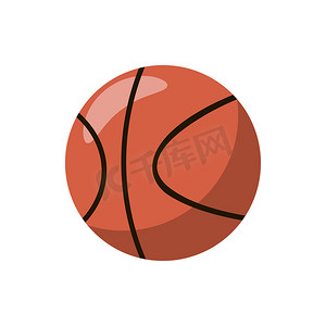 篮球球图标，卡通风格