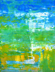 抽象艺术摄影照片_绿色和蓝色抽象艺术绘画