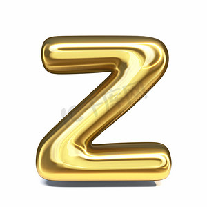 金色字体字母 Z 3d