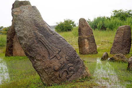 门卫摄影照片_埃塞俄比亚 Tiya 的古代石碑