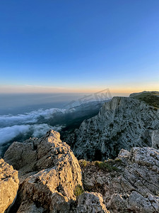 阿里图库摄影照片_日落时云景对天空的风景 - 图库照片