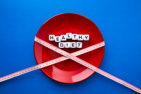 平衡膳食摄影照片_健康饮食或节食的概念。