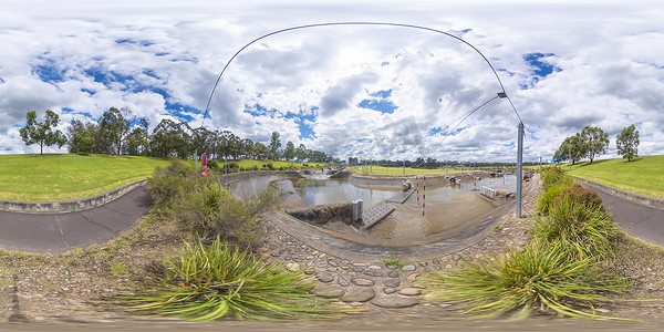 彭里斯白水体育场球形 360 度全景照片