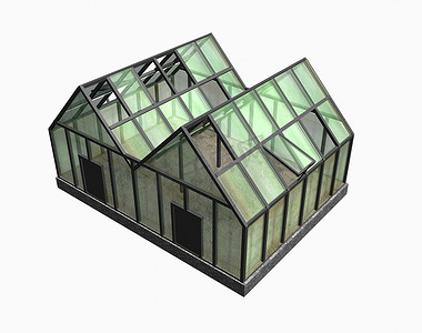 冬季种植蔬菜的玻璃温室
