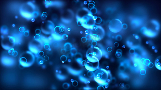 水元素动画摄影照片_背景与漂亮的飞泡