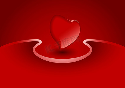 情人节礼物矢量摄影照片_情人节贺卡用红色的心，矢量伊路斯特拉