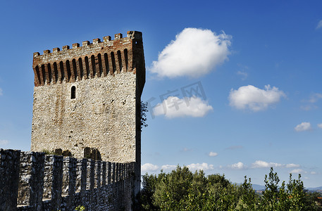 防御堡垒摄影照片_Castiglione del Lago - 狮子堡垒堡垒